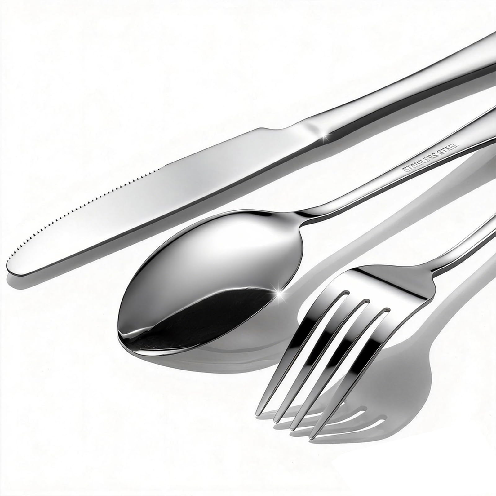 TININA fork edge detail demonstrating smooth finish for comfortable dining