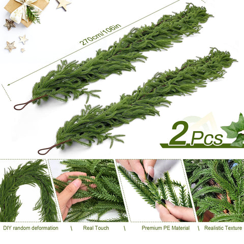 Tinkllicoy garland styled on a mantel adds instant holiday elegance
