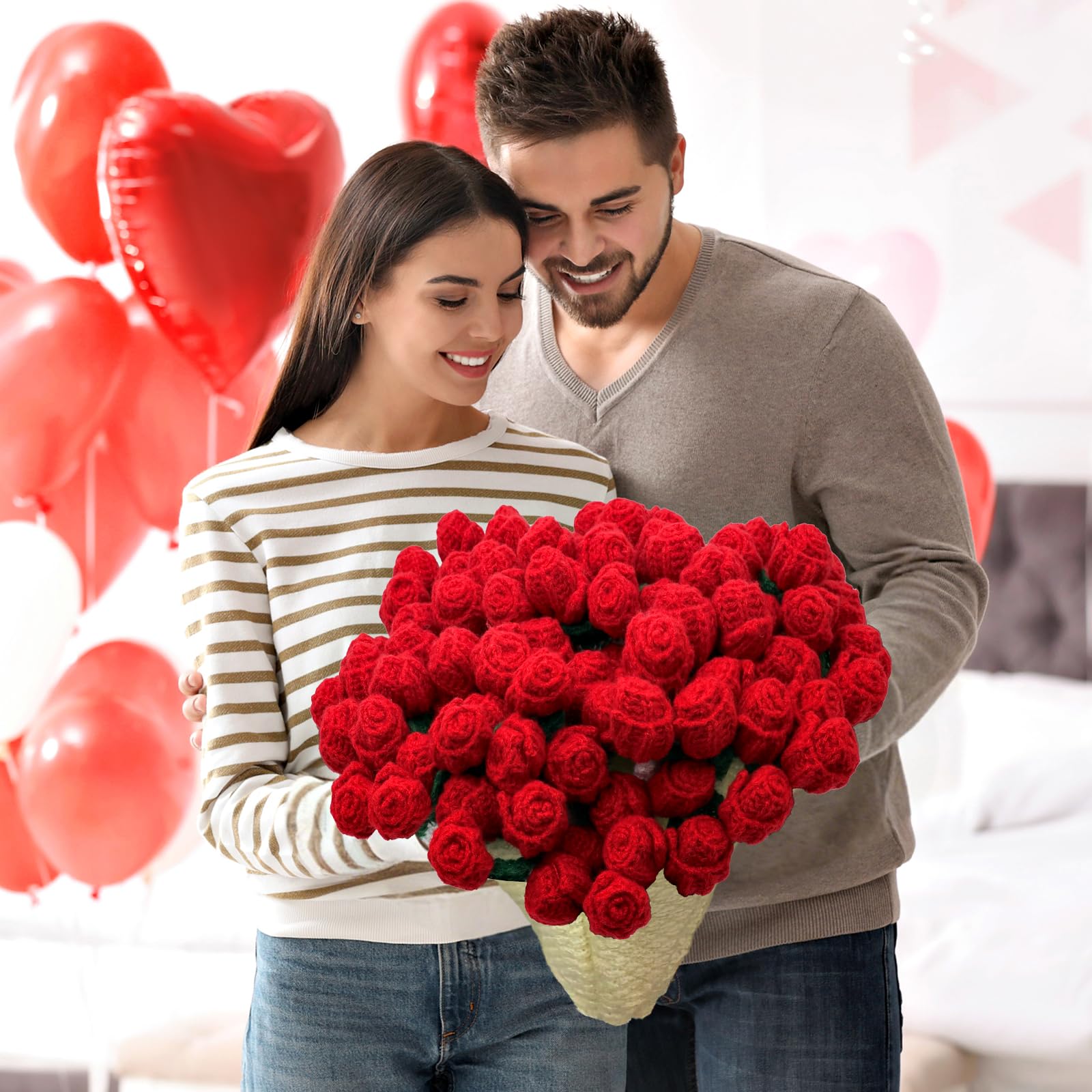 Tinkllicoy rolled blanket arranged as a bouquet showcasing decorative presentation