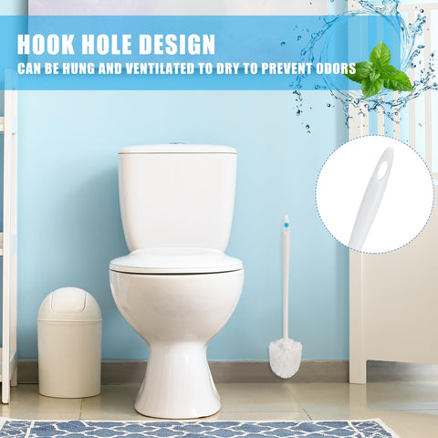 Tioncy brush in bathroom use reaching under rim for better cleaning