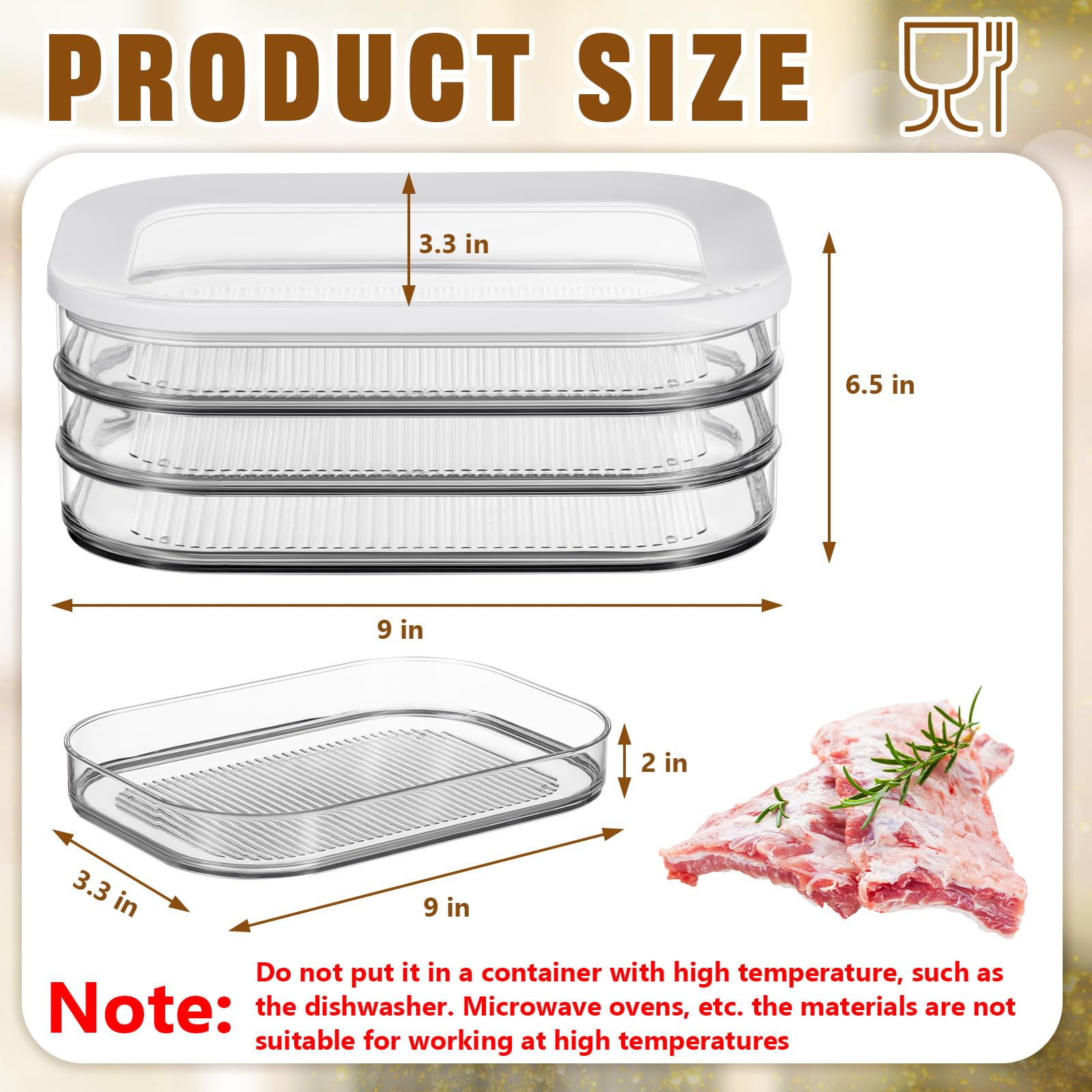 Tioncy top view clear lid displaying contents for quick selection