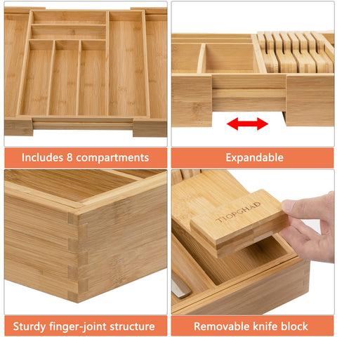 TIOPGHAD bamboo grain detail emphasizing durable natural finish and upscale look
