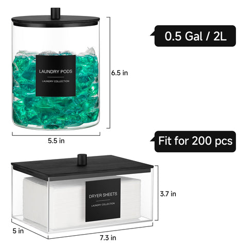 TIPGO acrylic dryer sheet box open displaying easy access and clear contents
