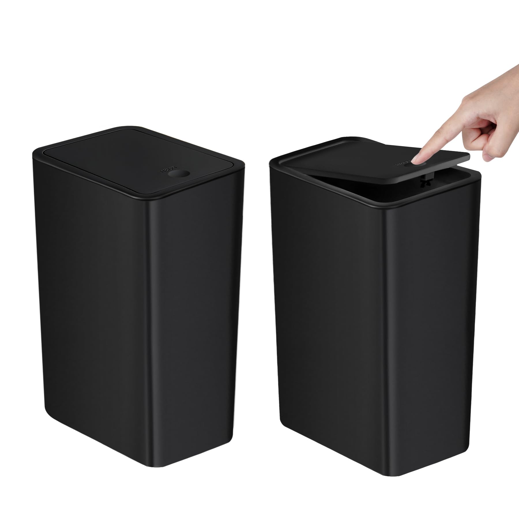 TIPGO front view of slim trash can showing compact design and neat look