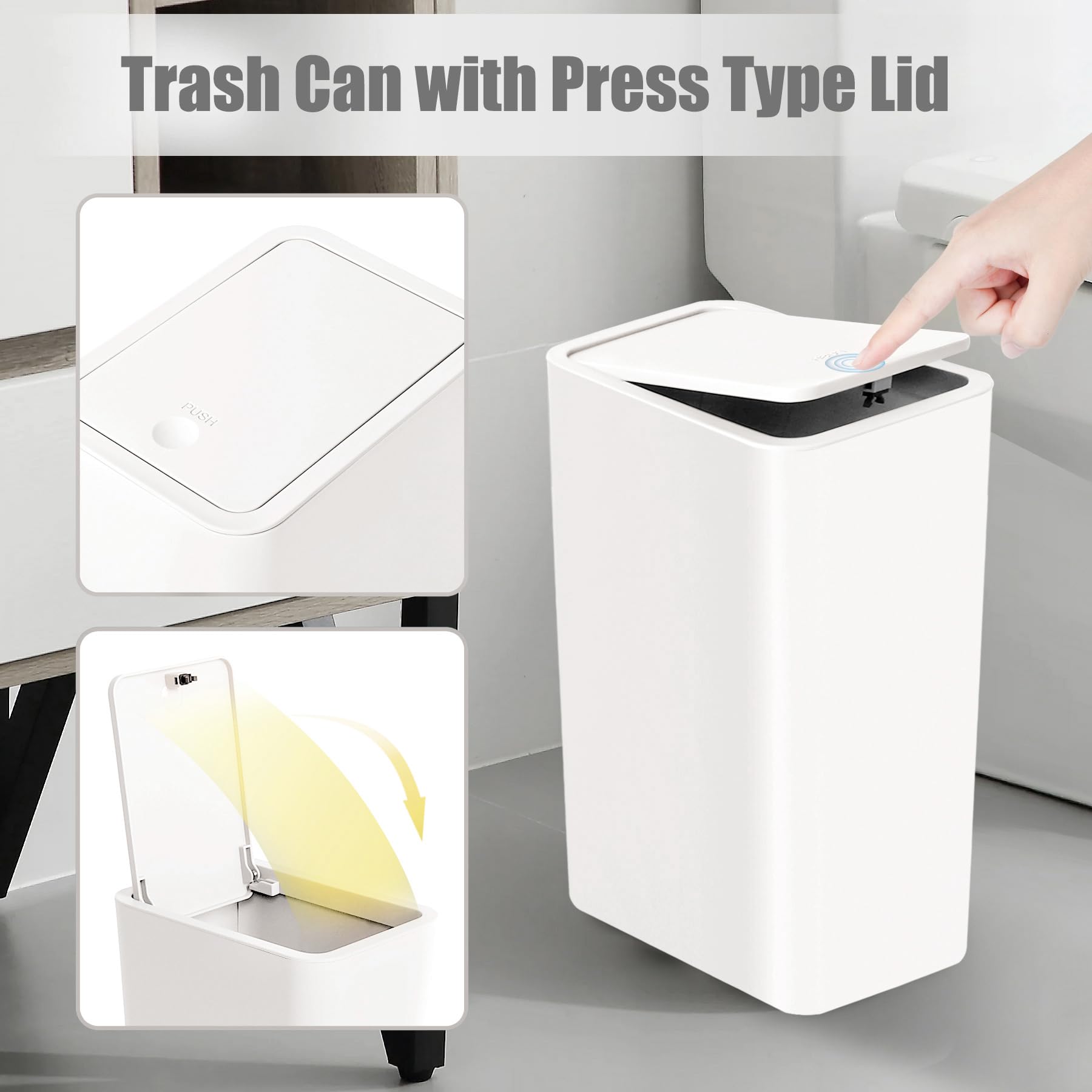 TIPGO interior smooth finish for easy wiping and low-maintenance cleaning
