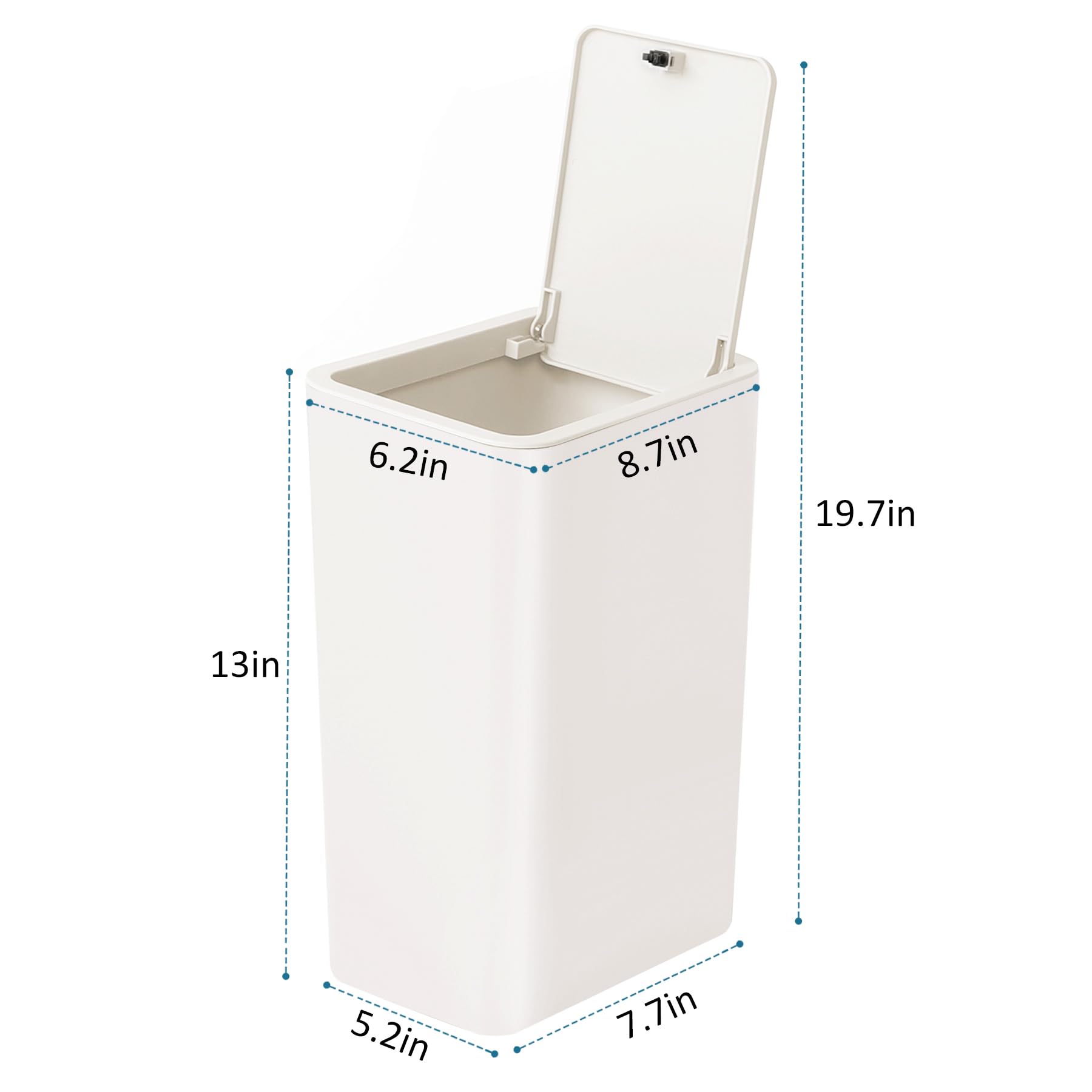 TIPGO openable lid removed for easy clean and fast bag changes
