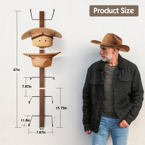 TIPSYTREE side profile showing 7.87 inch hook depth protecting hat shape
