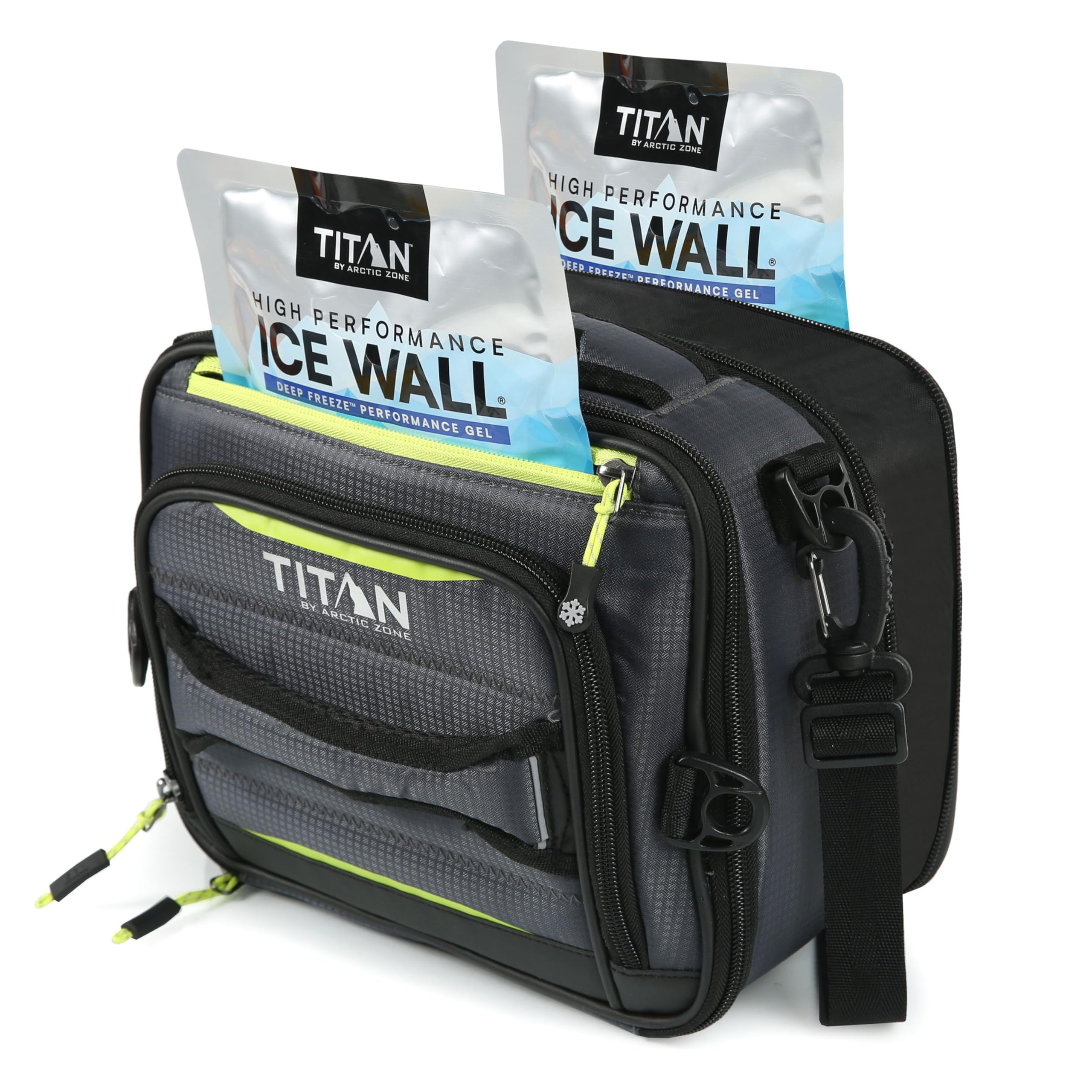Titan by Arctic Zone open expanded lunch box displaying extra capacity advantage