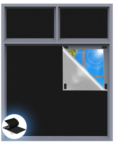 Tlany front panel flat lay showing full-size blackout coverage and portability