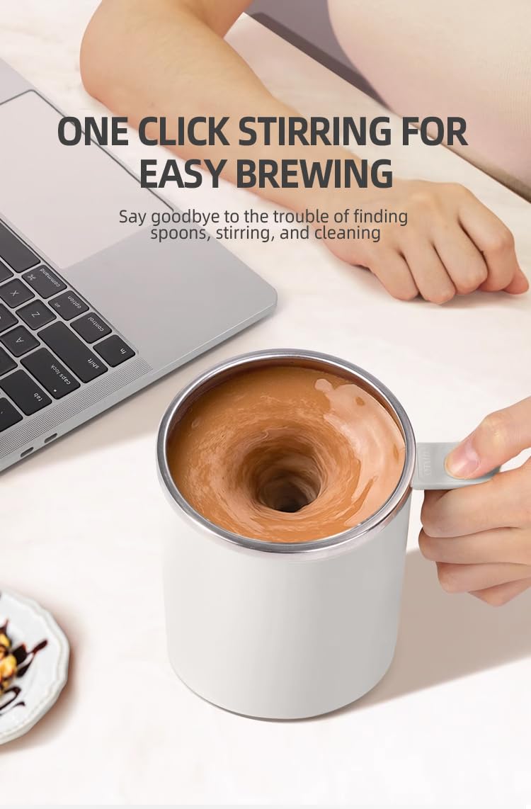 TLINNA in use mixing coffee instantly for a clump-free drink