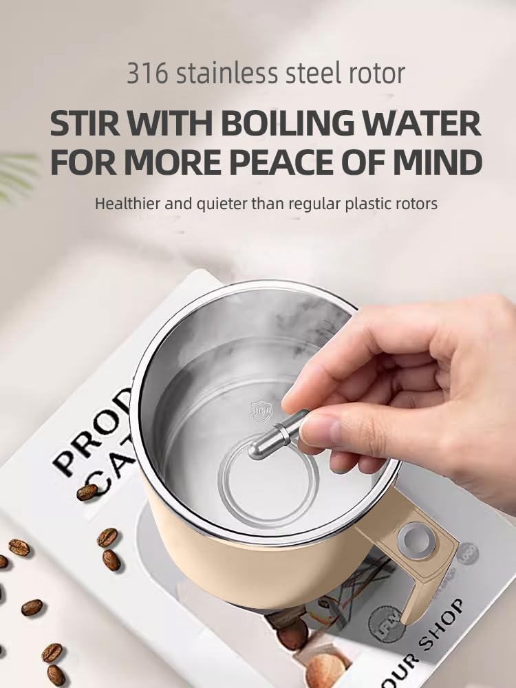TLINNA lid and single-button detail for one-touch stirring convenience