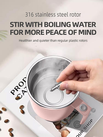 TLINNA motorized stirrer detail showing paddle for fast, even blending