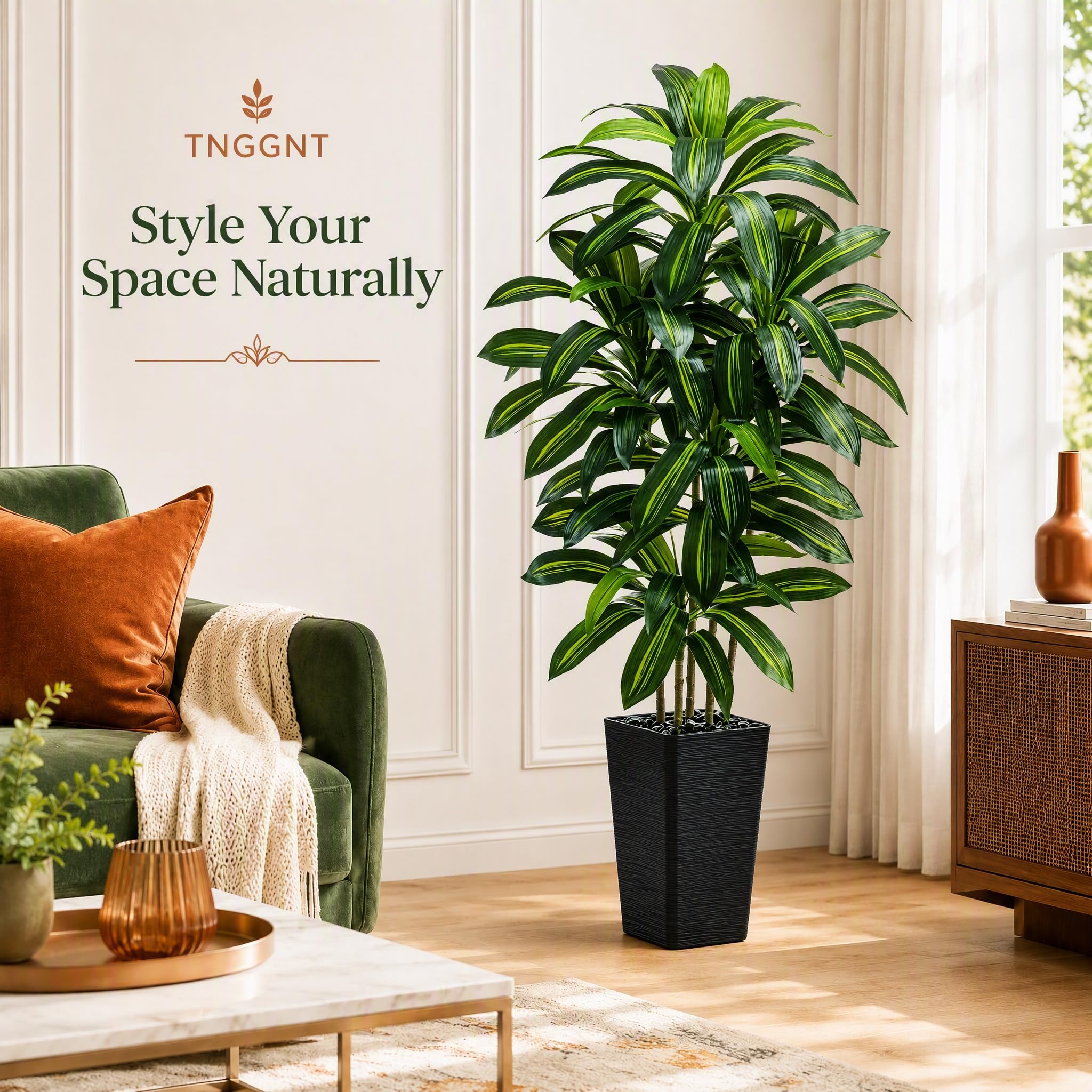 TNGGNT close leaf detail highlighting silk texture and realistic visual depth benefit