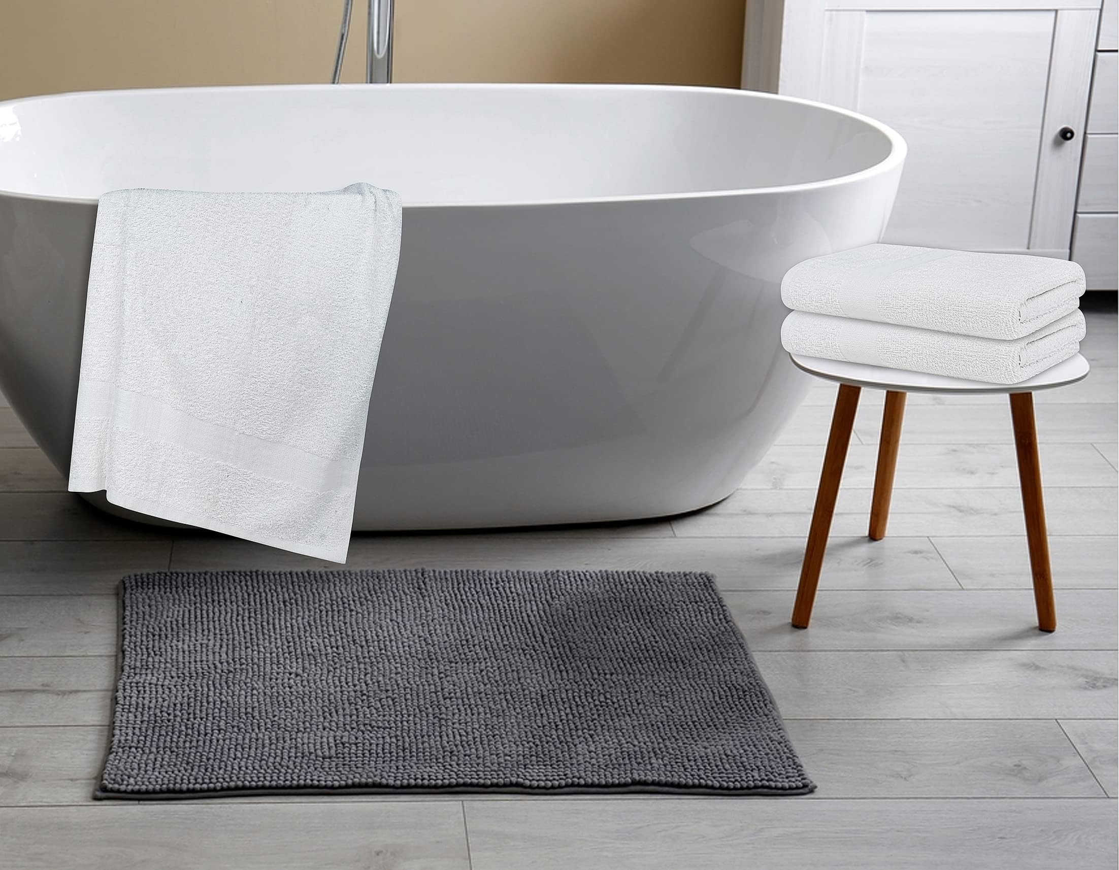 TOALLA towels neatly arranged in spa setting emphasizing professional presentation benefit
