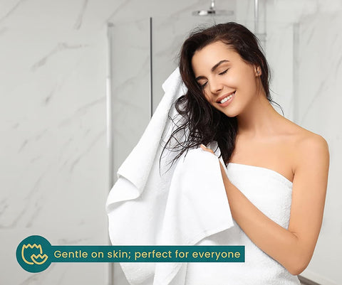 TOALLA towel wrapped around hair in salon demonstrating strong absorption and convenience