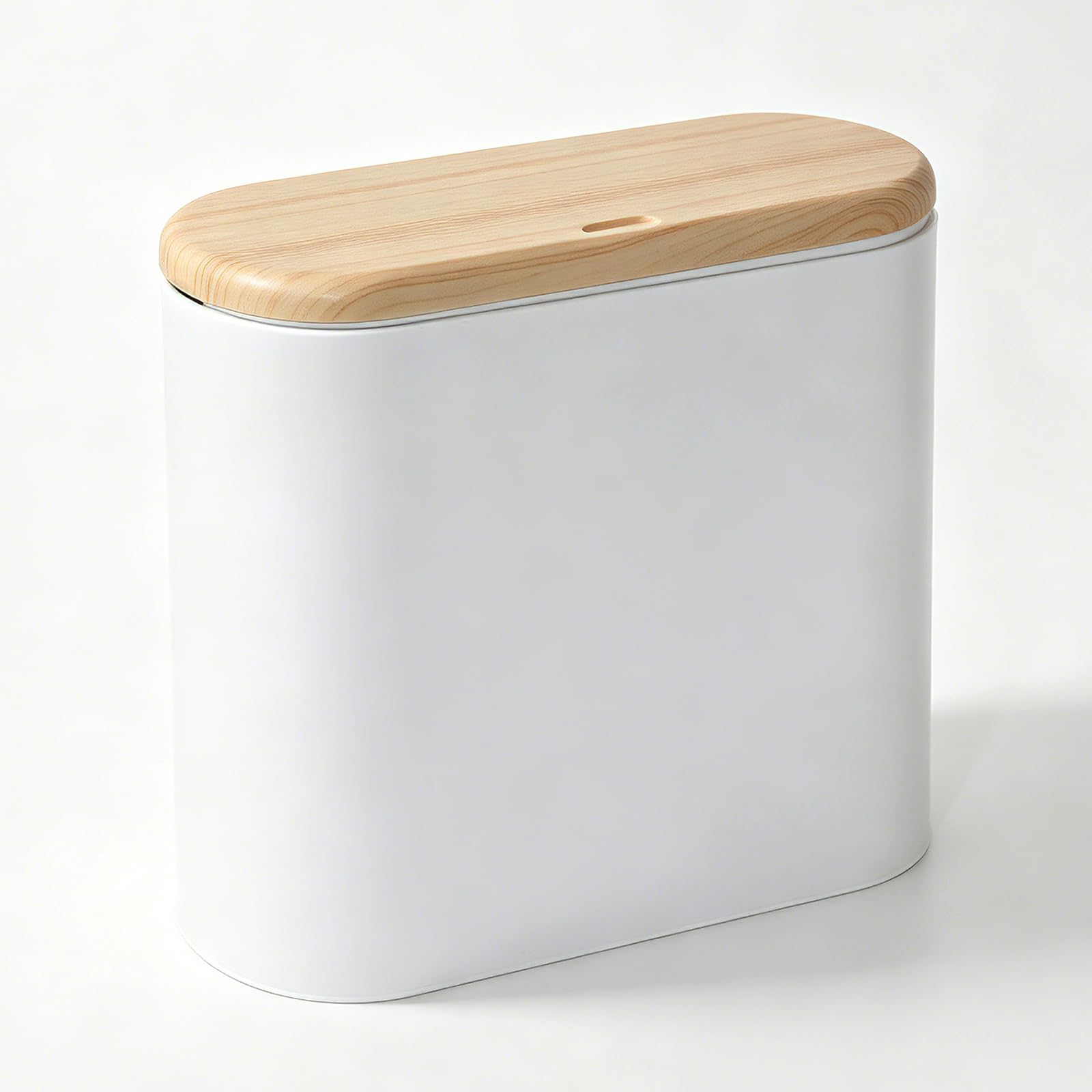 TODAYGO front view small trash can showing slim profile and tidy look