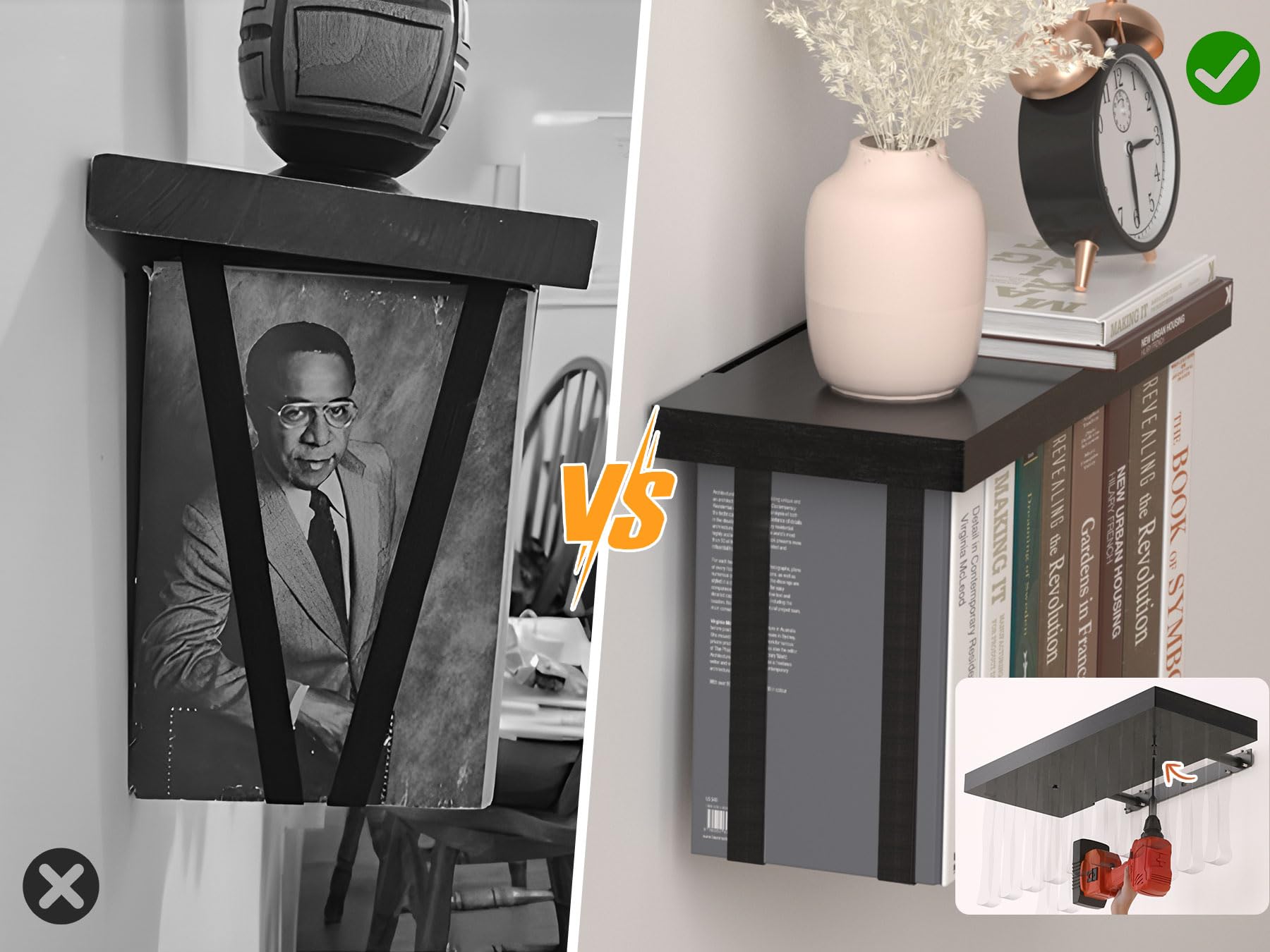 Tohiasen lifestyle bedroom display showing bedside storage and decorative top
