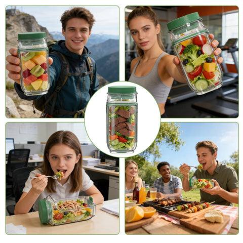 TOIPINIO jar in picnic setting showing travel-ready design and convenient outdoor use