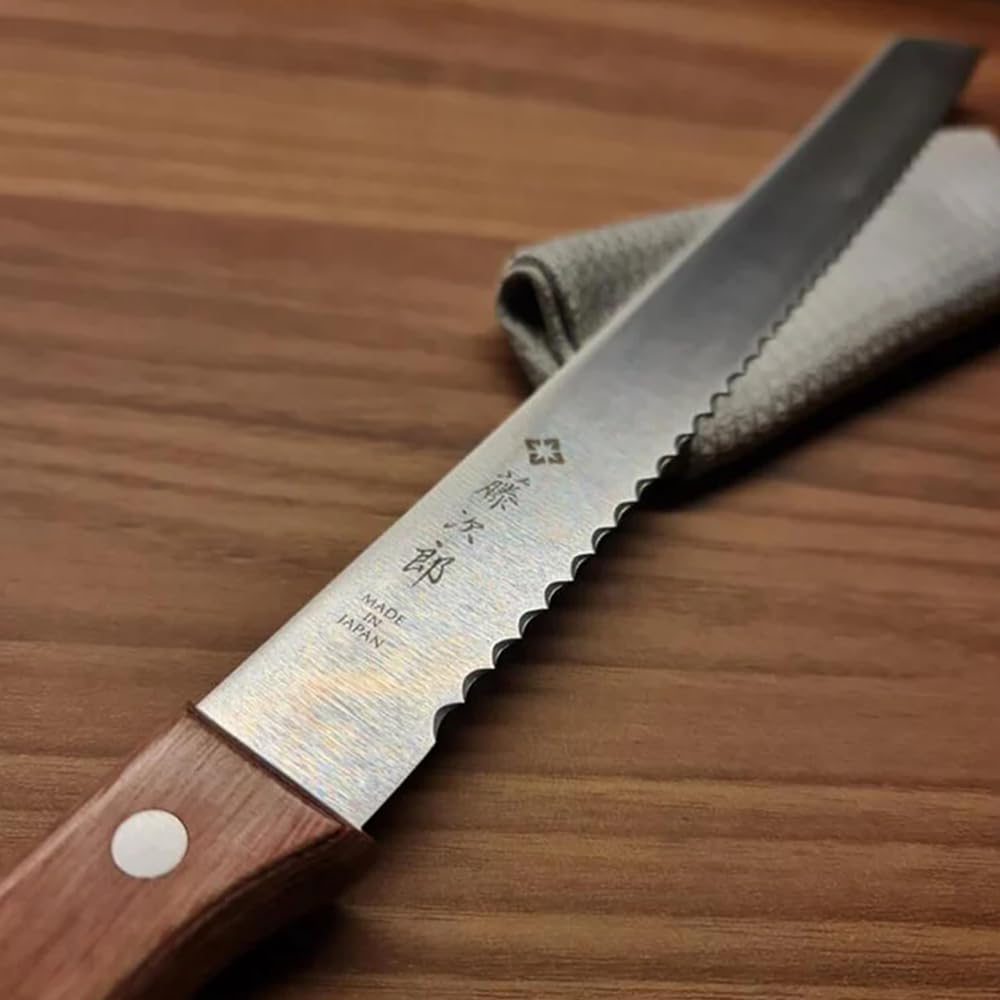 Tojiro natural wood handle detail showing grip comfort and elegant finish