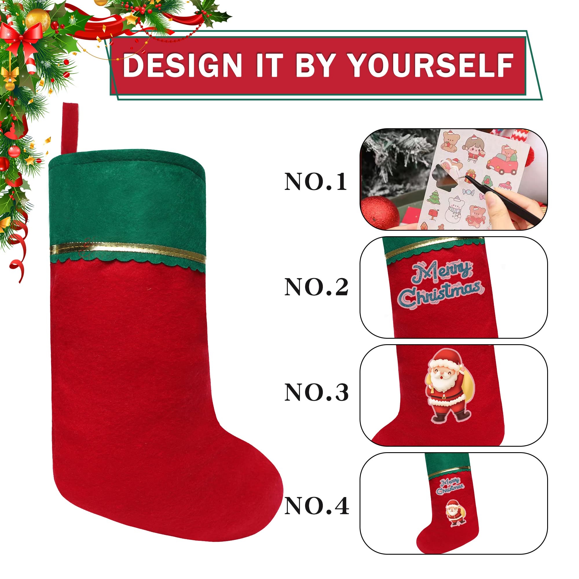 Tokforty stocking filled with candies and small gifts demonstrating capacity and presentation