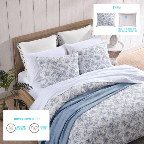 Tommy Bahama cotton percale close-up showing weave texture benefit: crisp breathable feel