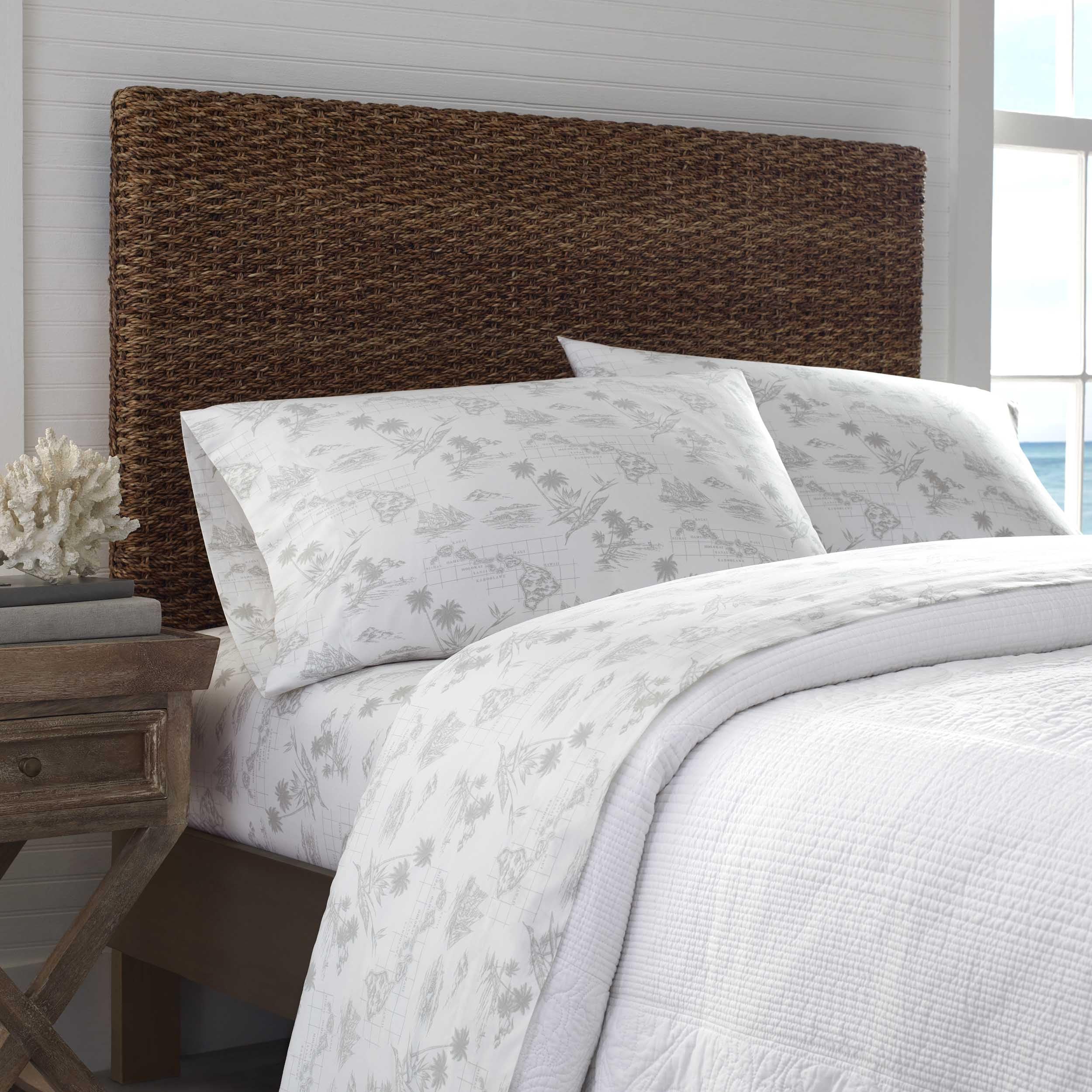 Tommy Bahama percale weave close-up highlighting breathable cotton texture