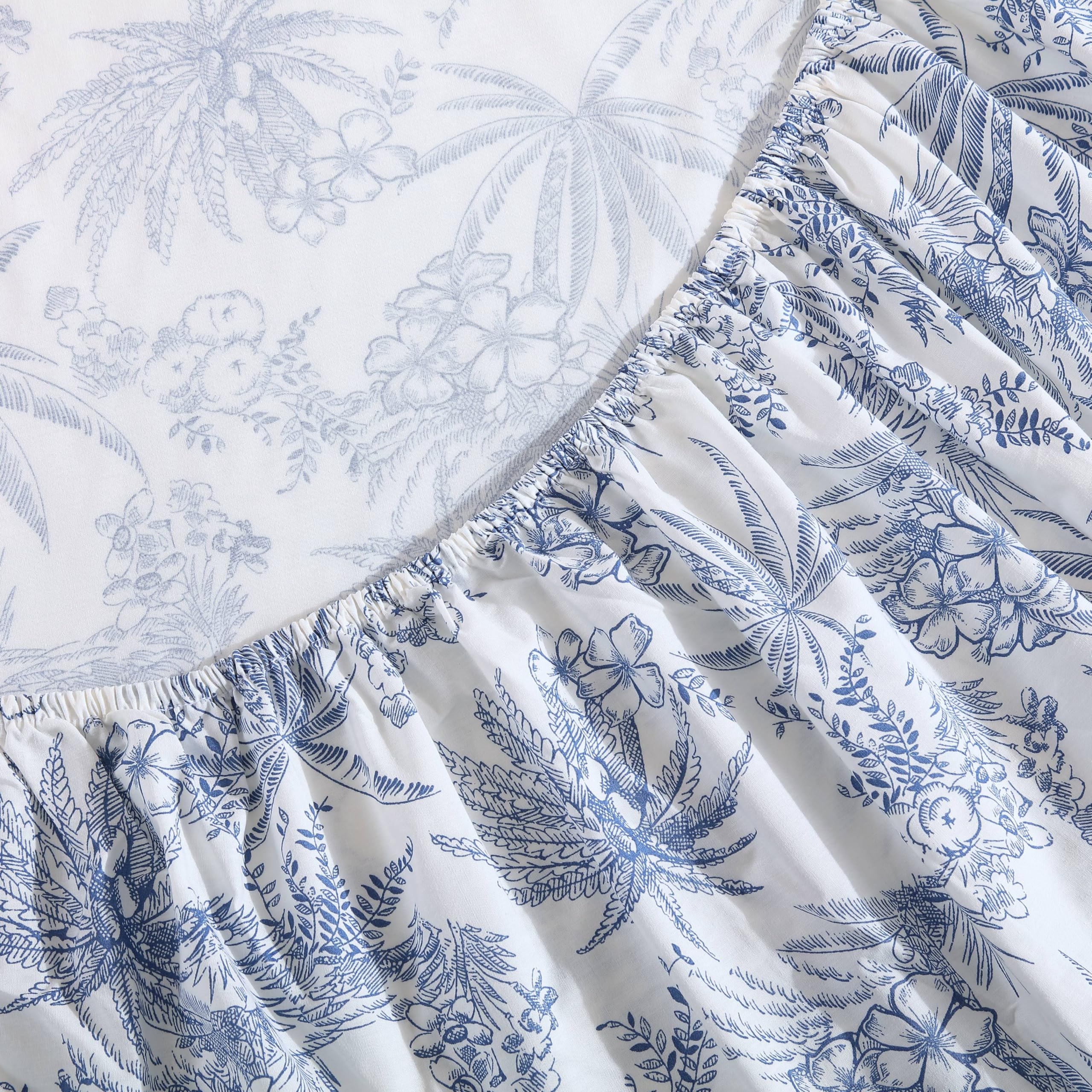 Tommy Bahama flat sheet hem and stitching detail benefit: durable clean finish