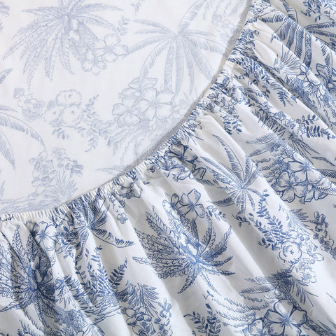 Tommy Bahama flat sheet hem and stitching detail benefit: durable clean finish