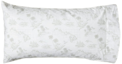 Tommy Bahama folded sheets in closet showing compact storage benefit