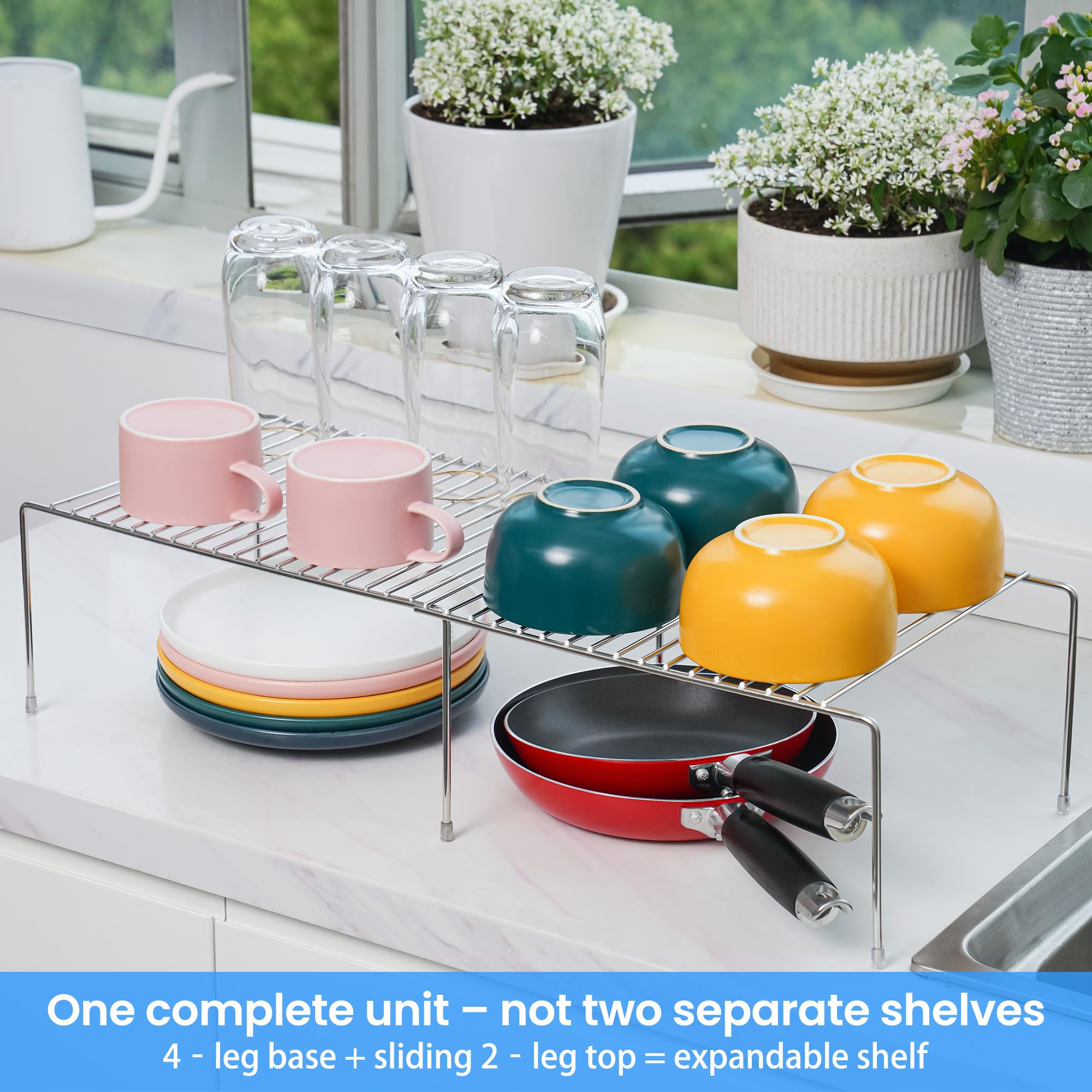 Tomorotec shelf contracted to save space for narrow cabinets and counters