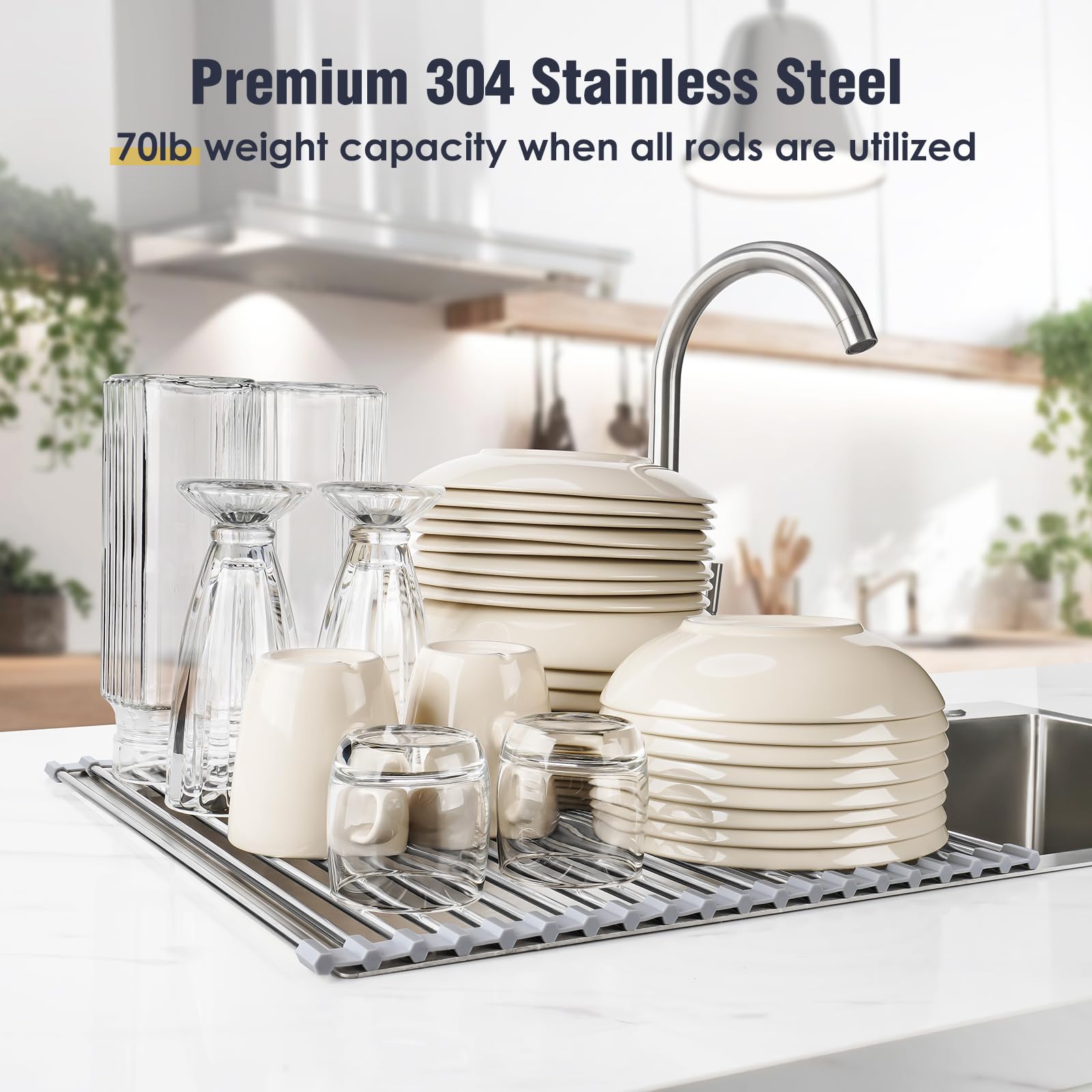 Tomorotec drying dishes on countertop for improved air-dry efficiency