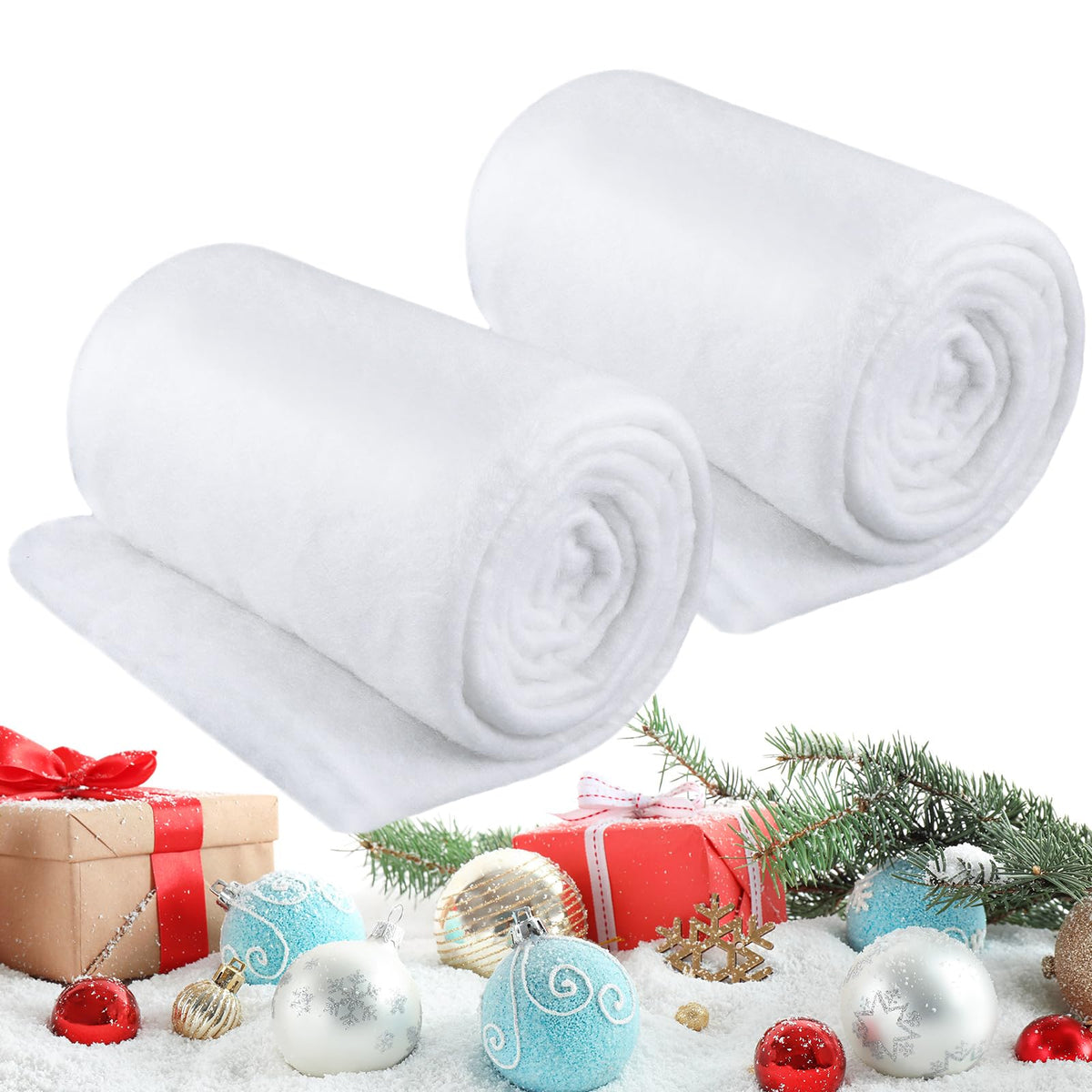 Tondiamo front view of snow blanket roll showing full coverage and easy storage
