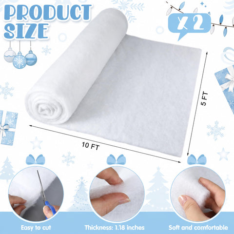 Tondiamo close-up floss texture showing soft, thick material for realistic snow effect
