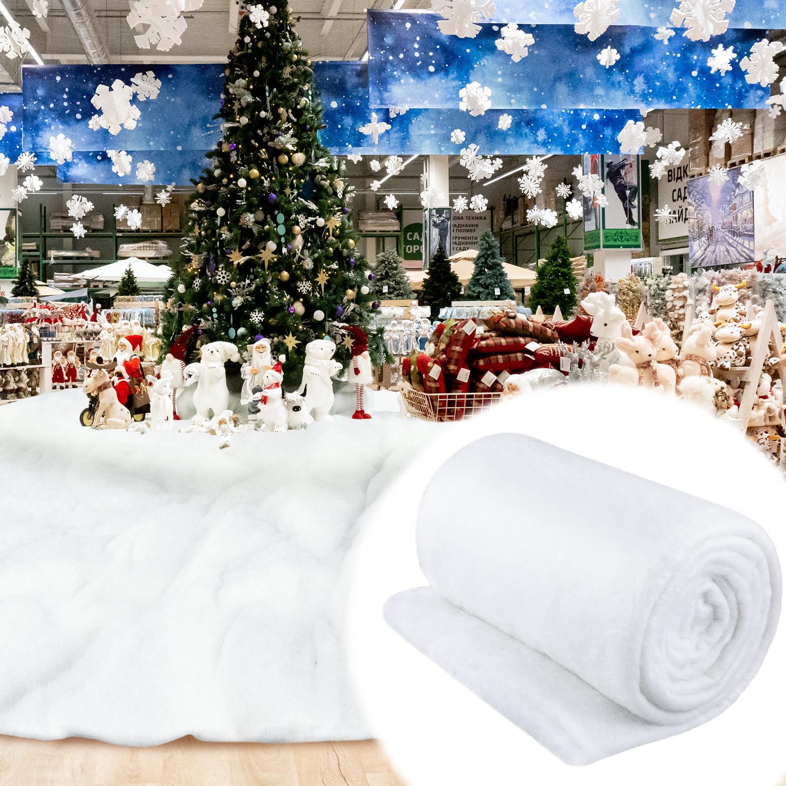 Tondiamo snow blanket neatly rolled for compact storage between seasons