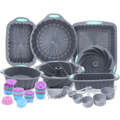 Tongjude front packaging showing full grey 72-piece bakeware set and convenience