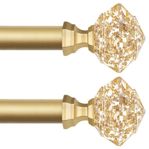 TONIAL packaged two-pack curtain rods showing full product and matching finials enhancing decor