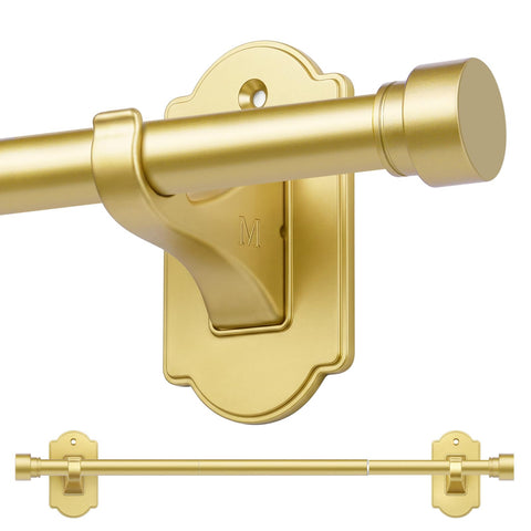 TONIAL gold front packaging showing rod and brackets for quick setup
