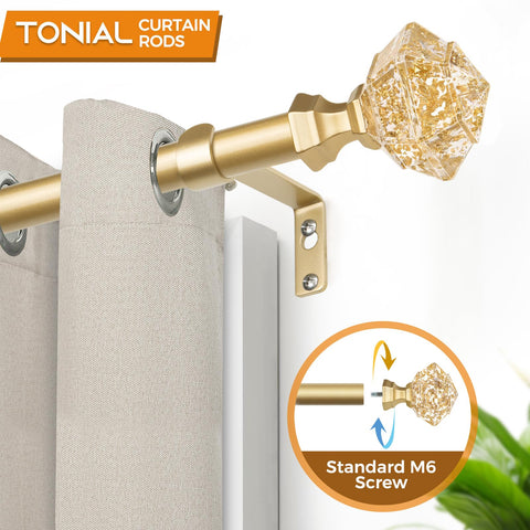 TONIAL telescoping rod detail demonstrating adjustable length for precise window fit
