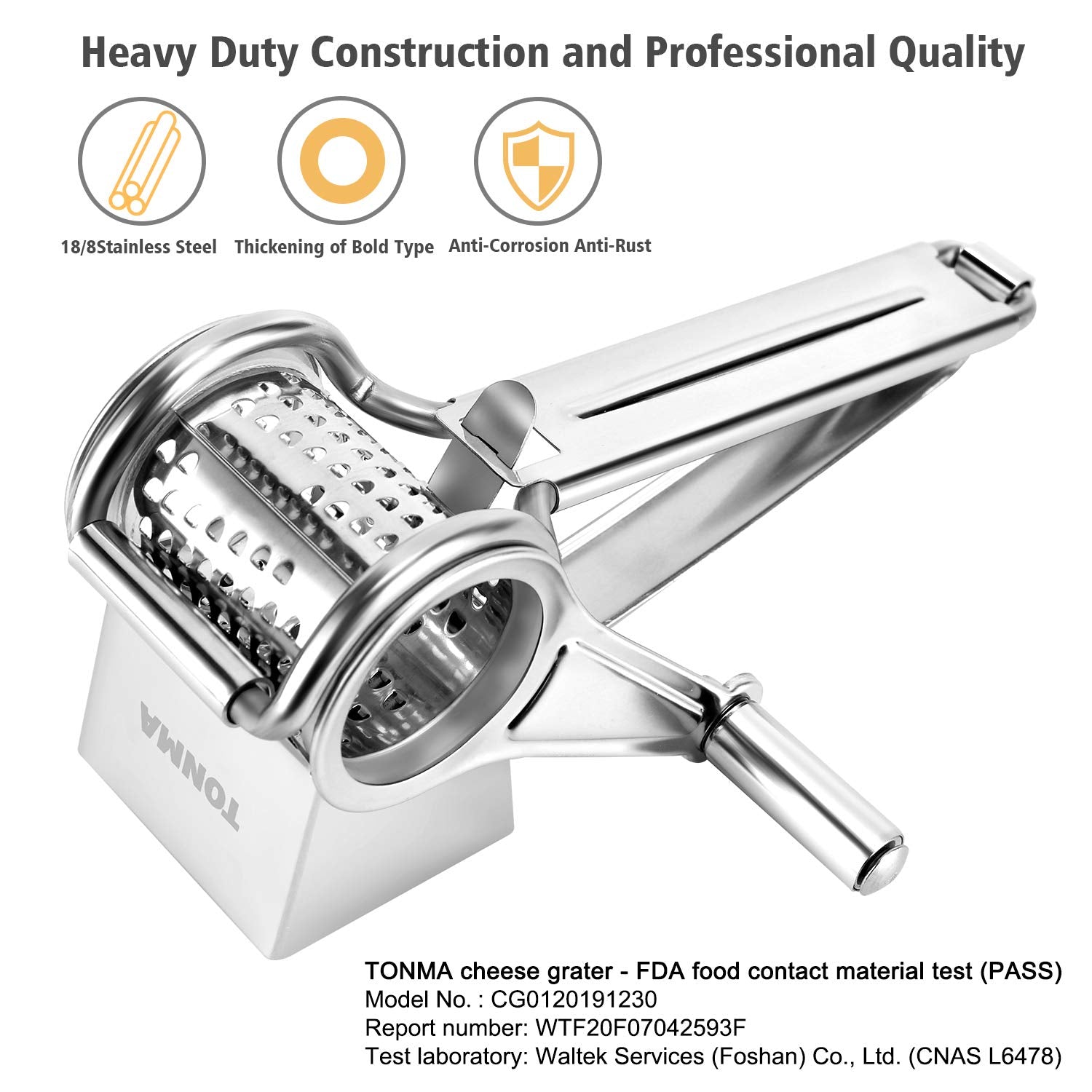 TONMA JP close-up of 304 stainless-steel drum showcasing sharp blades