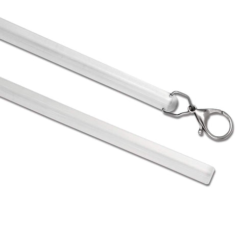 TOOFN front packaging showing two clear curtain wands and included hooks, easy installation benefit