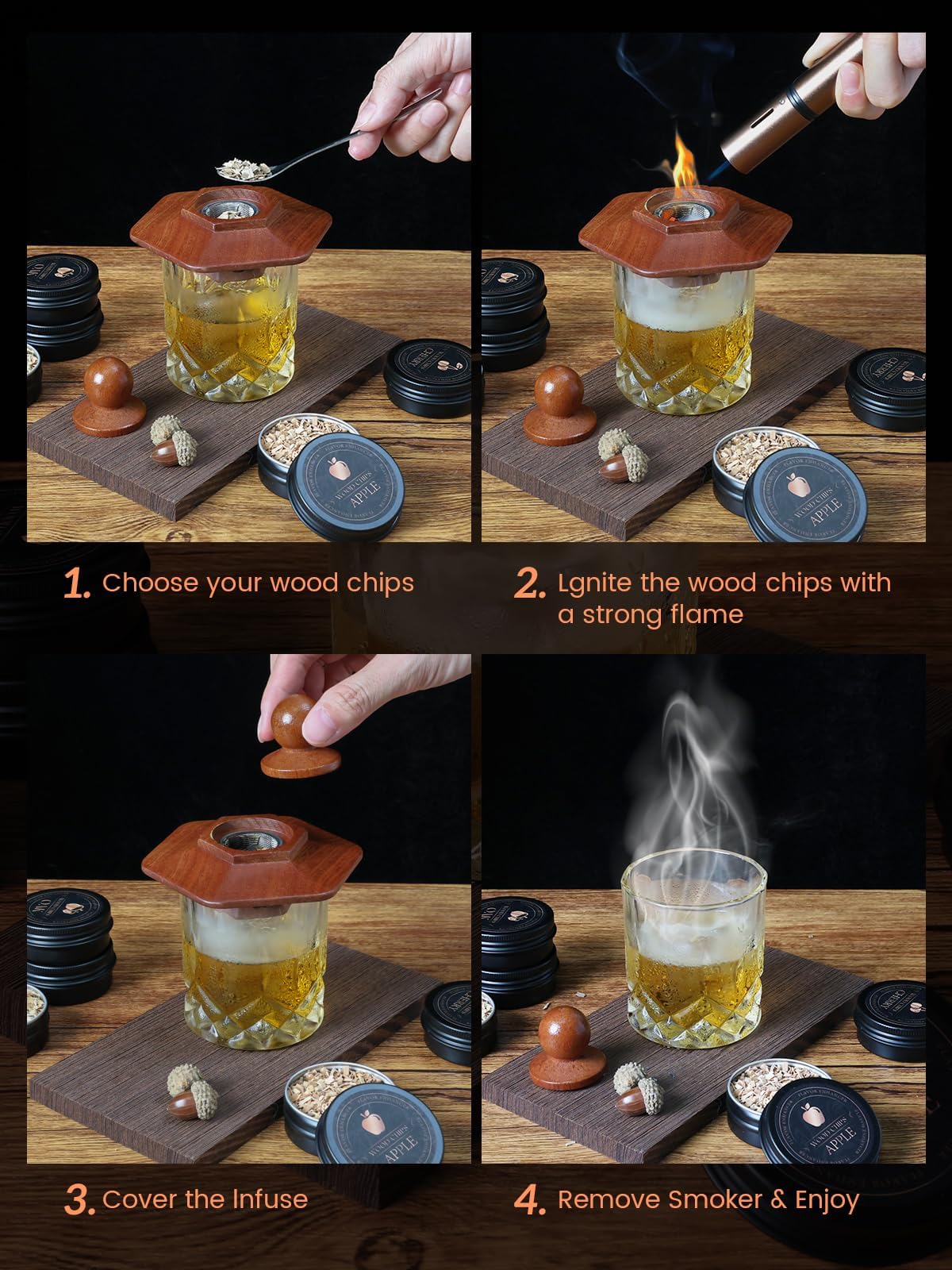 TOOKEBEEGO ice ball mold with stone cubes preserving chill and limiting dilution