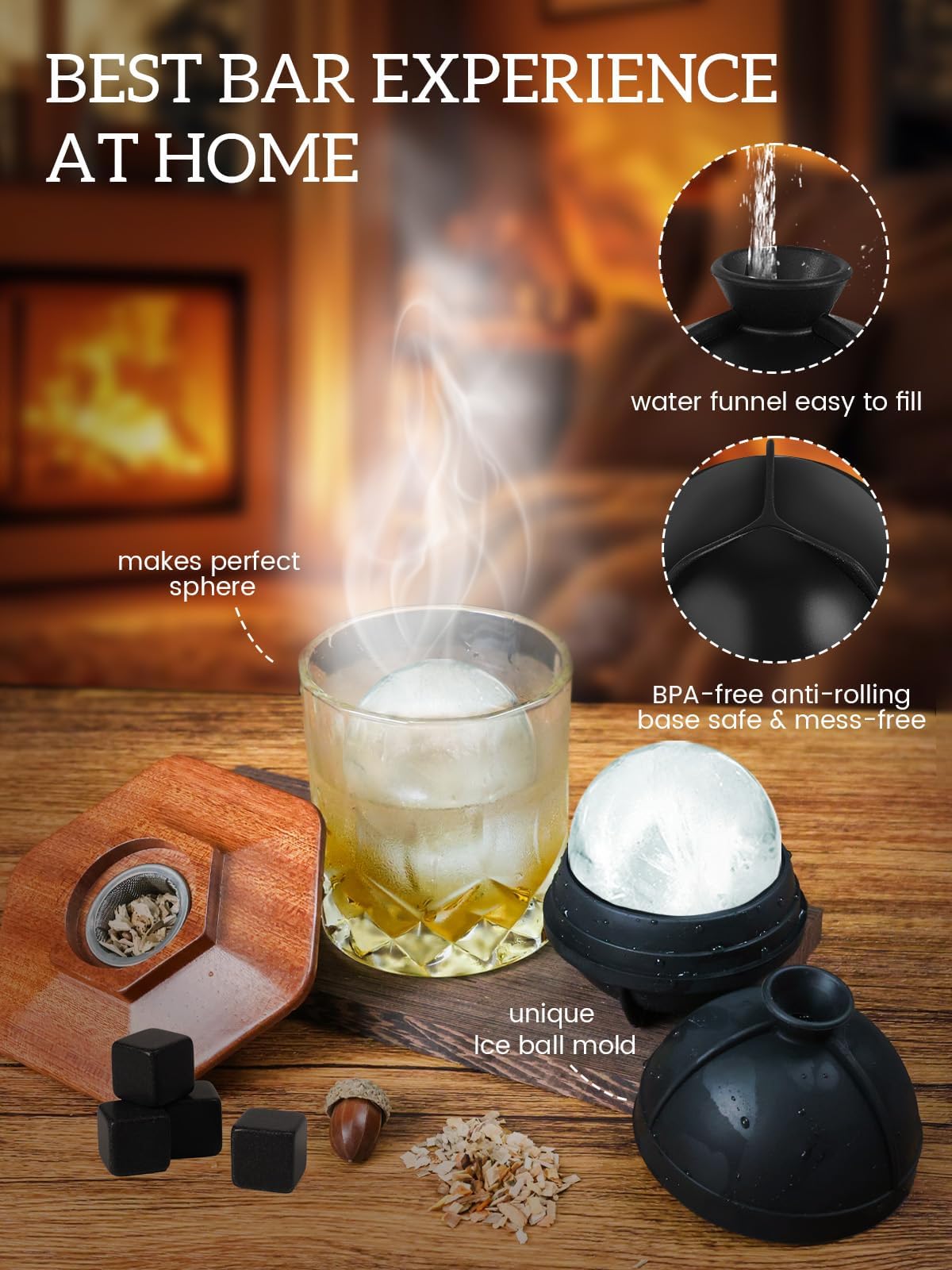 TOOKEBEEGO wooden smoker close-up highlighting durable construction and lid
