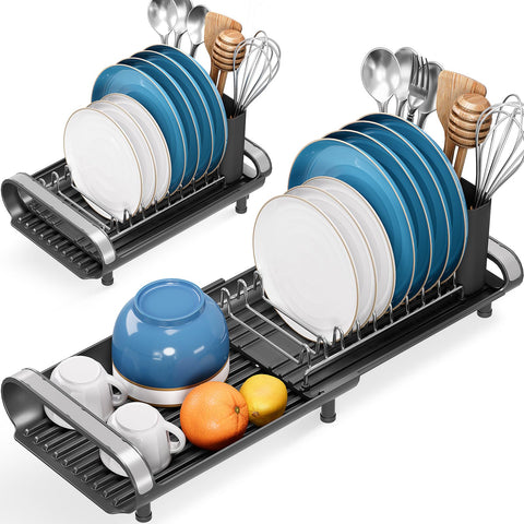 TOOLF front view of dish rack showing compact footprint and sturdy design