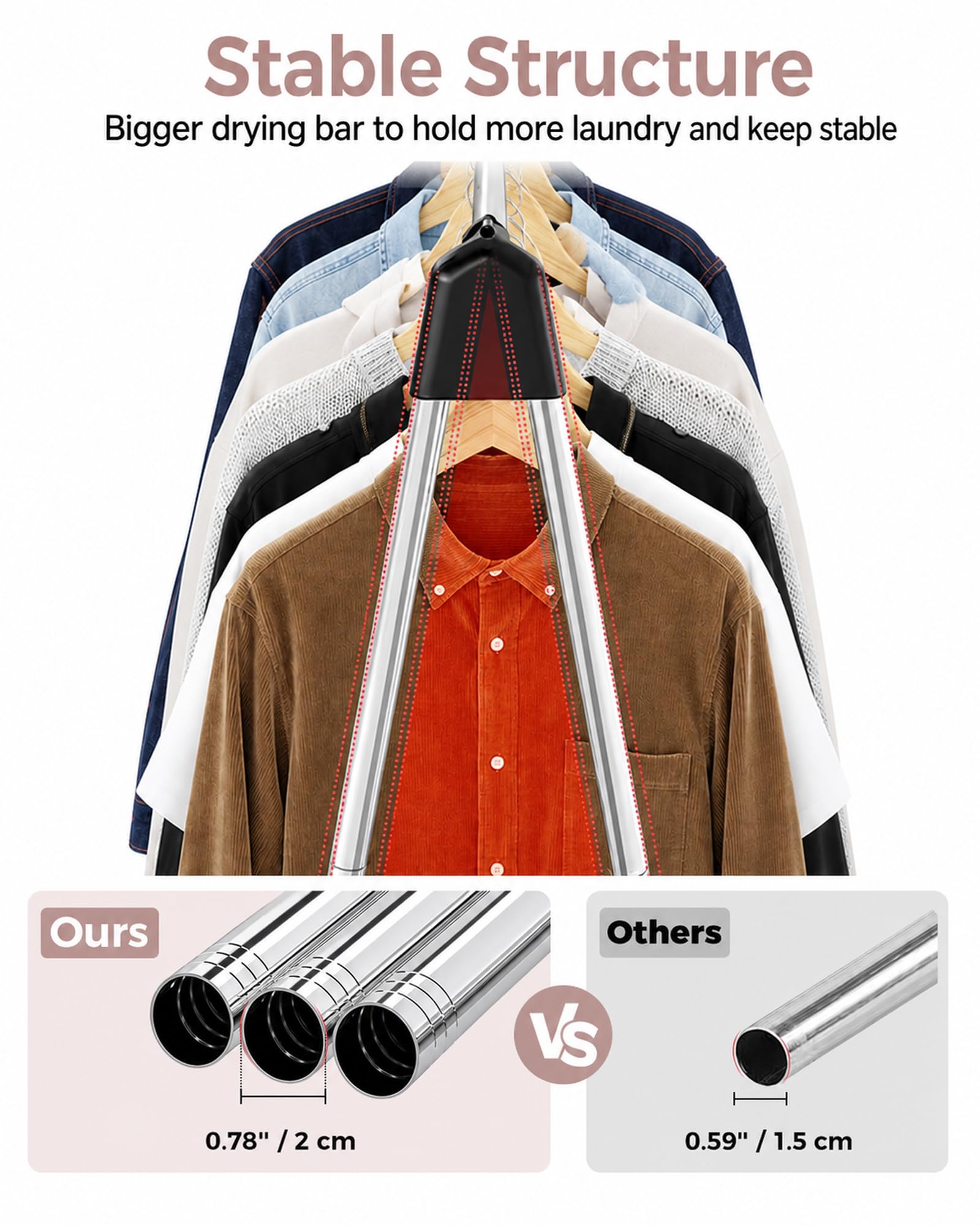 TOOLF stainless steel tube highlighting rust-resistant finish