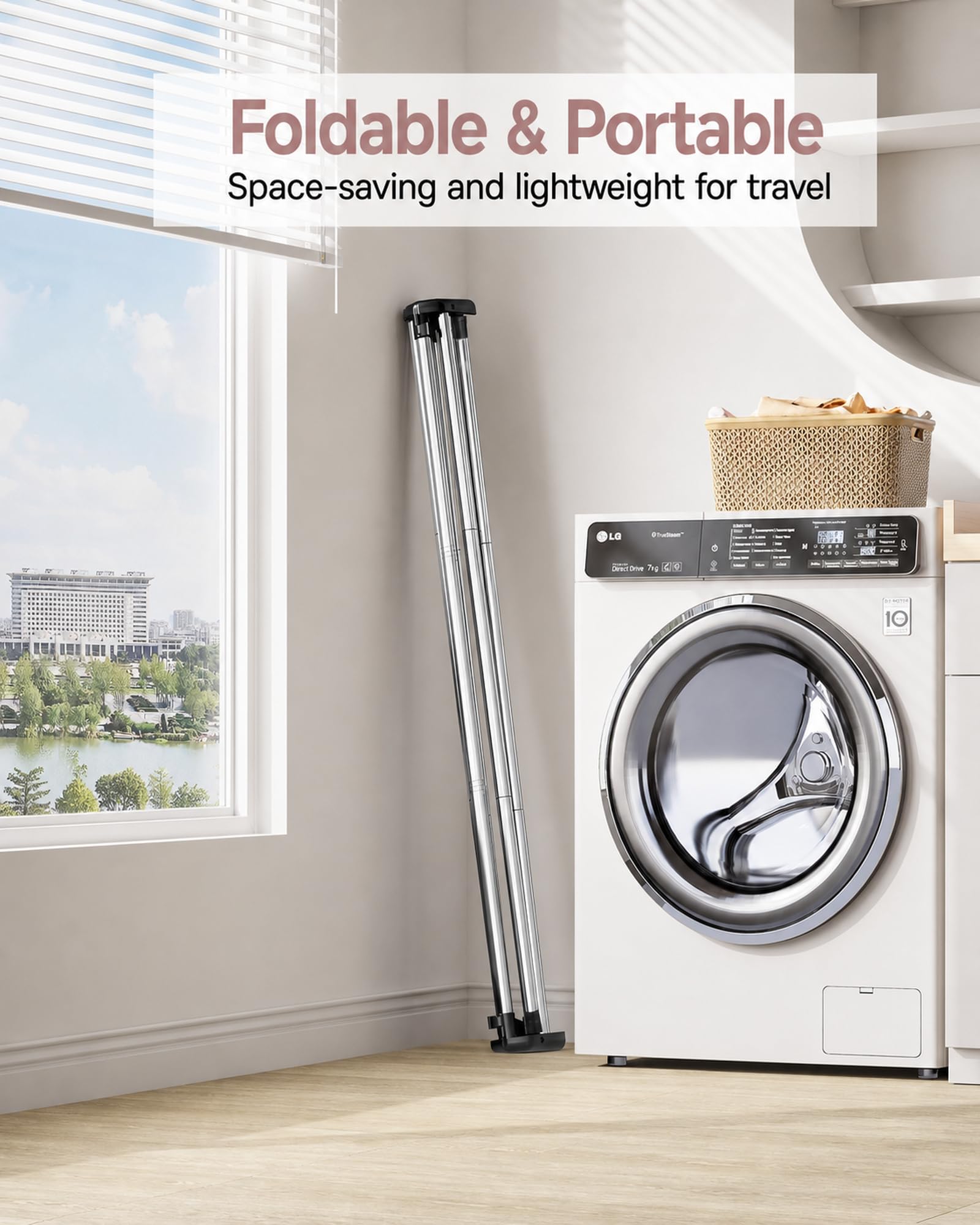 TOOLF with clothes showing real-world drying capacity