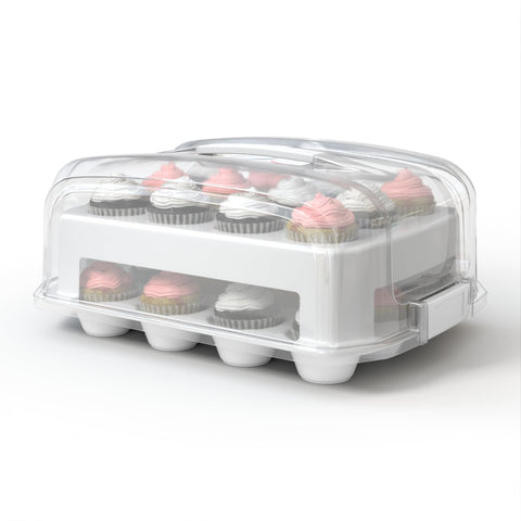 Top Shelf Elements front view of carrier shows sturdy design and clear lid advantage