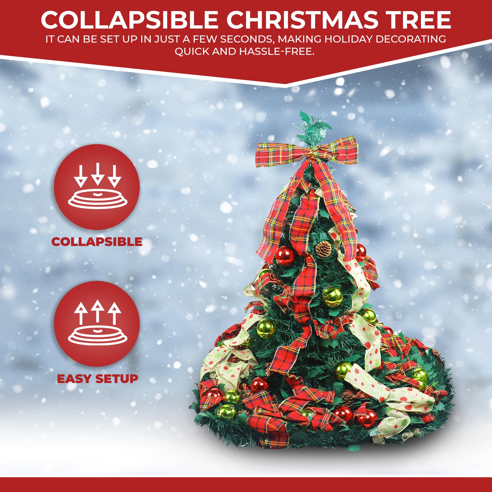 Top Treasures ornament and pinecone close-up showing realistic texture and coordinated finish
