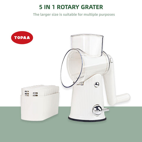 TOPAA strong suction base securing grater to countertop for stable use