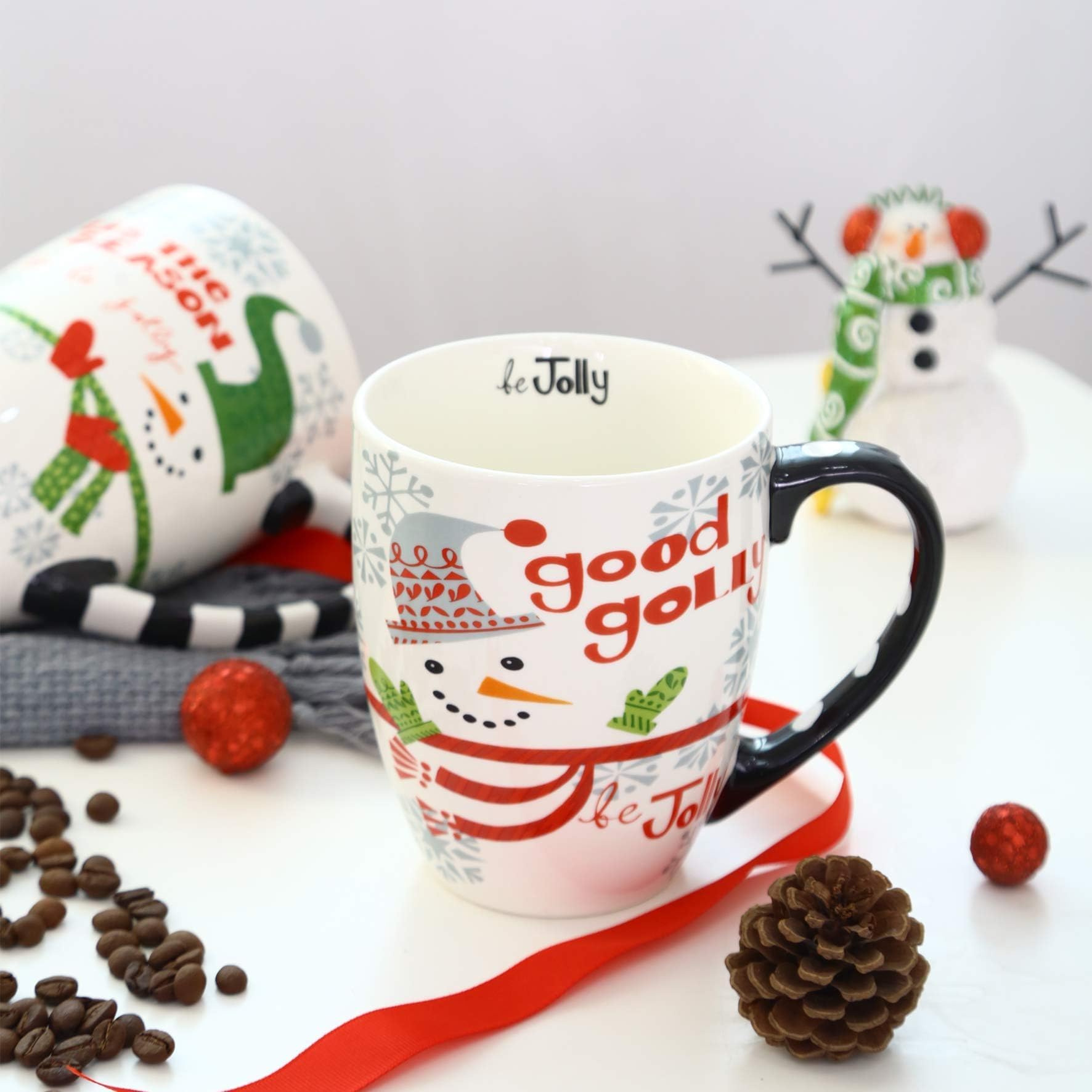 Topadorn mug in hand to show scale and generous 18oz capacity benefit