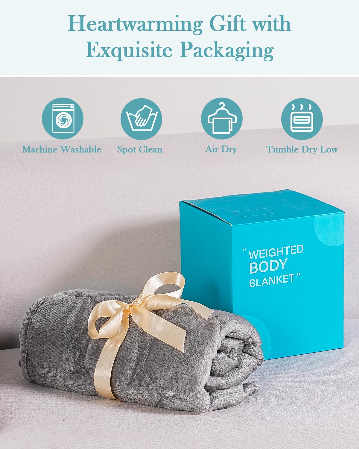 Topblan folded blanket next to a backpack illustrating travel-ready size